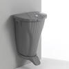 Wall-Up-Grey Bin W/grey Lid And Pedal